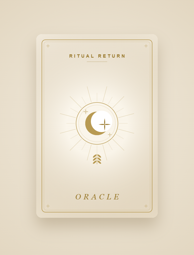 The Ritual Return Oracle card